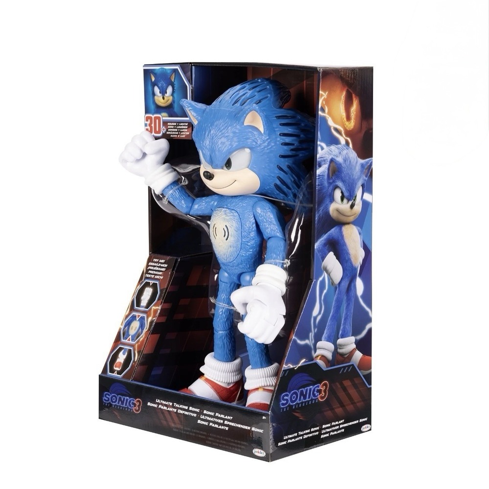Sonic the Hedgehog 3 Ultimate Talking Sonic 12-Inch Figure Toy 30 Phrases - Picture 2 of 4